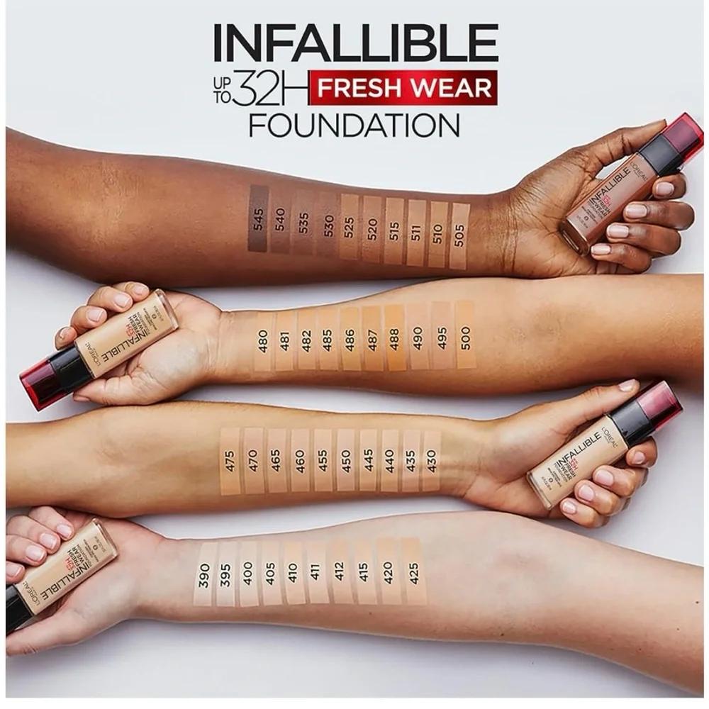 L'Oreal Infallible 32 Hour Lightweight Foundation, 440 Natural Rose, 1 Oz, NEW